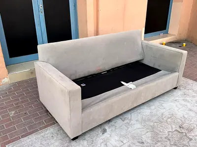 West elm two seater sofa bed with mattress