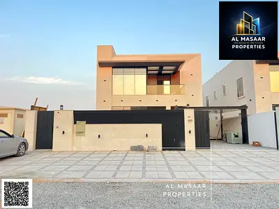 5000 sq ft Land + 4700 sq ft Built-up Area | Own a luxury villa in Al Muwaihat 2, Ajman | 5 master bedrooms + 2 living rooms + maid's room | At a comp