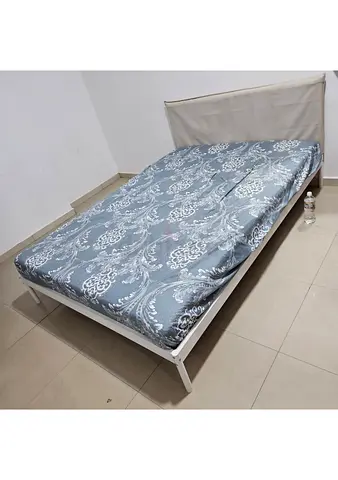 Single Metal Bed Frame with Mattress - Good Condition
