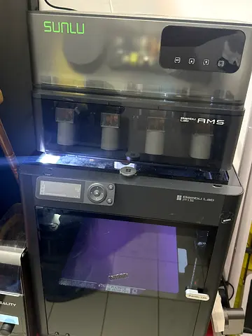 Bambulab P1s Combo - upgraded with ams heater from sunlu , metal extruder , and hardened nozzle