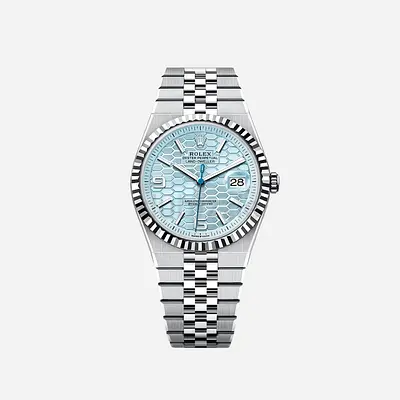 Rolex Oyster Perpetual Datejust Mens Watch - Stainless Steel, Ice Blue Dial