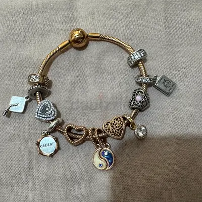 Pandora Rose Gold Charm Bracelet – Multi Charms