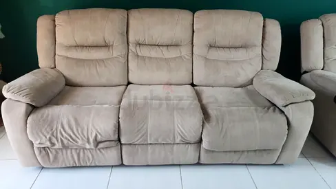 Beige 2-Seater and 3 seater Recliner Sofa - Comfortable and Cushioned