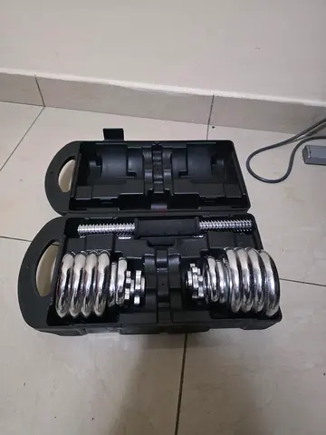Adjustable Dumbbell Set with Carry Case — 20kg (pair of 10kg)