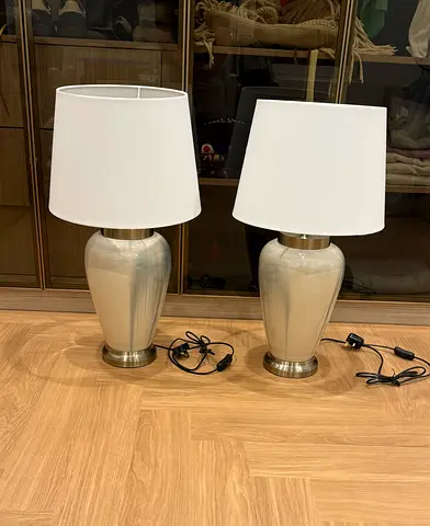 2x Pottery Barn Bedside Table Lamps