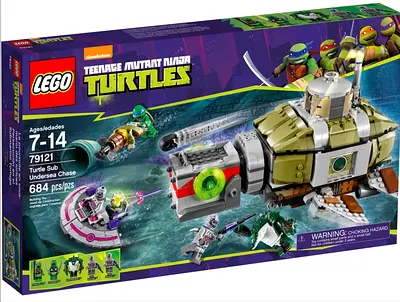 LEGO #79121 RARE RETIRED TMNT TURTLE SUB UNDERSEA CHASE