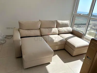 Ikea Eskelstuna L shape sofa bed Beige