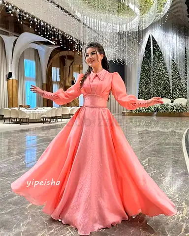 Elegant Coral Pink Long maxi