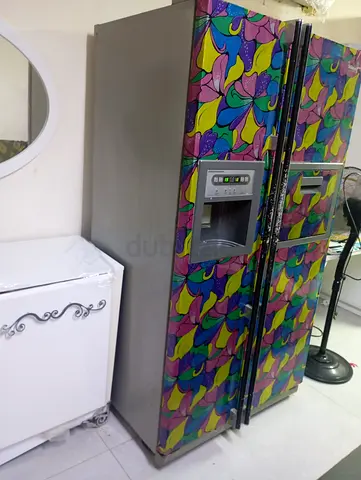 Side-by-side Refrigerator with Water/Ice Dispenser - Colorful Door Wrap