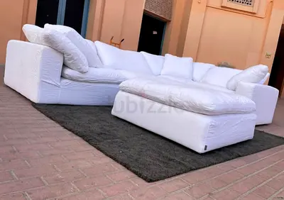 Luscious Marina Home Feather filled sofa with footstool