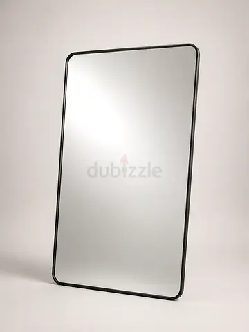 Full-length Leaning Black Framed Mirror - Modern Rectangular