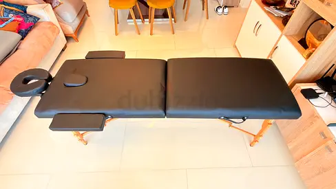 Portable Wooden Massage Table with Face Cradle - Good Condition