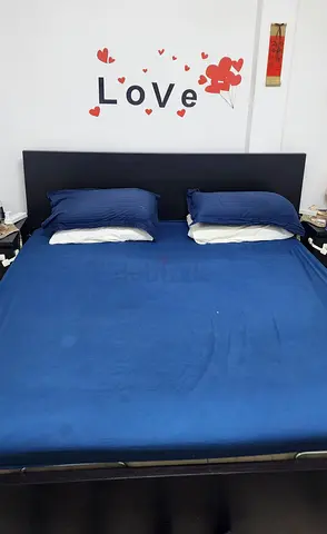 🔥 IKEA King Size Bed+2Nightstands+4 Bedsheets 🔥 URGENT SALE