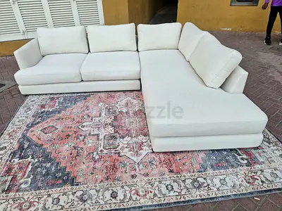 West elm Beige L shape sofa