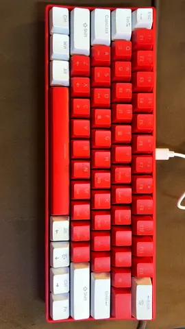 Red  White Compact Mechanical Keyboard (60%/65% layout) - Wired