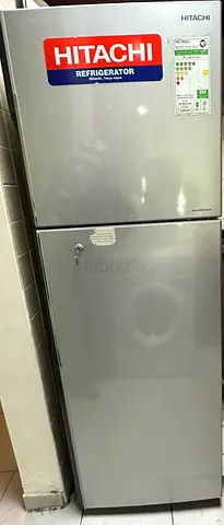 Hitachi Silver Double-Door Refrigerator - Good Working Condition