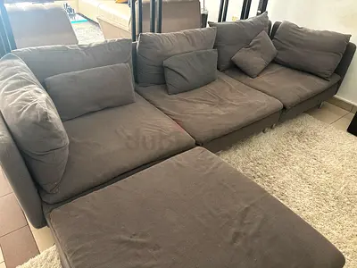 IKEA LILLEHEM 3-seat Modular Sofa W Chaise Longue