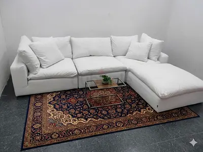 Marina Homes luscious linen cloud feather 🪶 filled modular 4- piece sofa