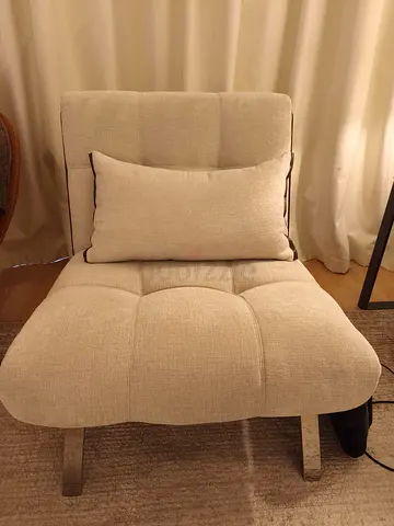Beige Upholstered Accent Chair - Excellent condition