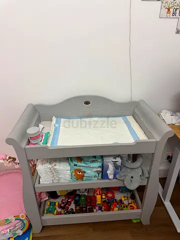 Baby crib and changing table