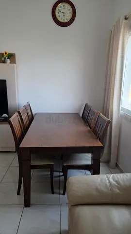 MOVING SALE-WODDEN DINING TABLE WITH 6 CHAIRS
