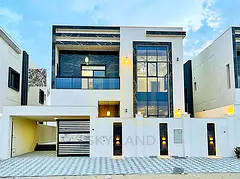 Modern villa for sale | Ajman | Al Bahia | 5 master bedrooms, majlis, 2 halls, maid's room | Fre