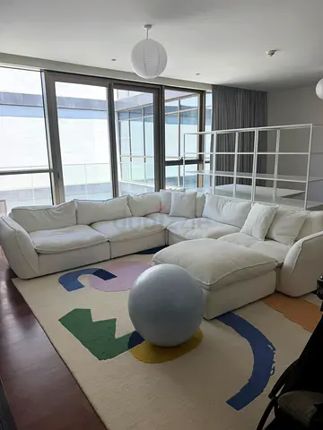 Large White Modular Sectional Sofa