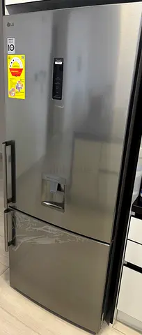 LG Stainless Steel Bottom-Freezer Refrigerator with Water Dispenser