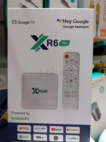 X R6 Pro Android TV Box with Google Assistant Remote(projector,Tv,Big screen)
