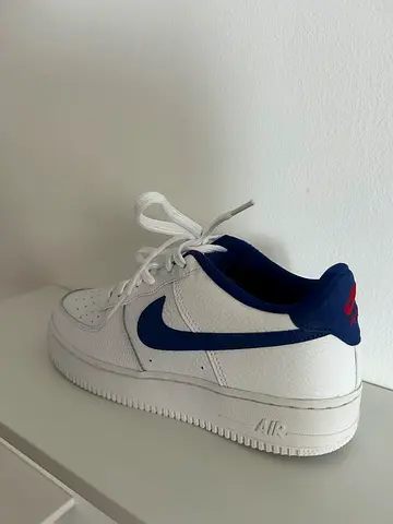 Nike Air Force 1 GS White Deep Royal Blue - 40 Europe (Retail 275)