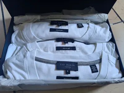 Brand New Ted Baker Brolin Jersey T-Shirt Gift Box Set Size 6 White