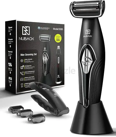 NUBACK Back Shavers for Men with Long Handle, Including Removable Extension Handle and Face Razor wi