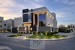 For sale: Modern villa on a corner lot with two street frontages. Large land area and built-up area.