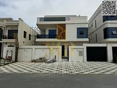 🏡 Luxury villa with modern architectural design, two floors with a roof terrace in Al-Aliya area