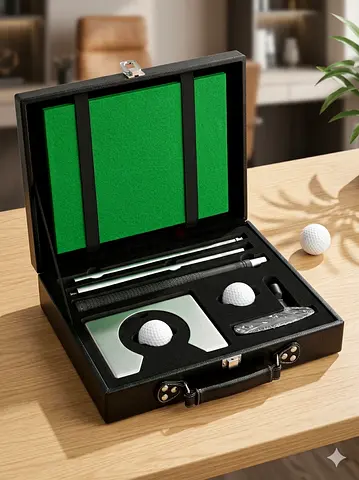 Portable Putting Practice Set with Case, Balls and Trainer