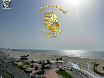 3-bedroom apartment with a living room for annual rent with a sea view on Ajman Corniche