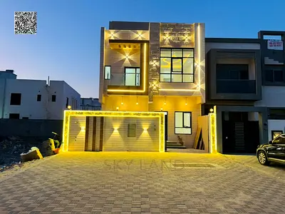 Villa (Sikka) for sale in Ajman | Al Zahiyah area | 6 rooms, majlis, hall, maid's room and roof | Freehold for all nationalities | Price is negotiable