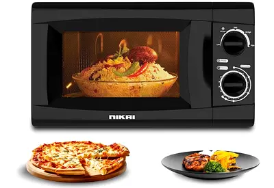 Nikai Microwave Oven — Compact Black Microwave, Pristine Condition
