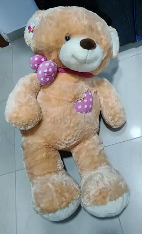 Large Beige Teddy Bear Plush Soft Toy - Good Condition