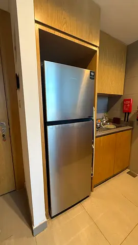 Silver Top-Freezer Refrigerator - Good Working Condition