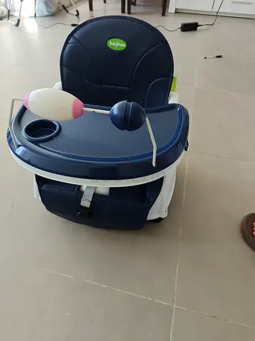 Portable booster/high chair with tray — good condition