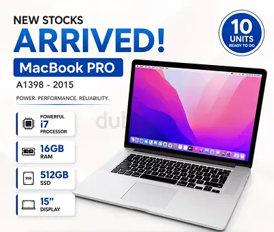 MacBook Pro A1398 (2015) - 15-inch, i7, 16GB RAM, 512GB SSD