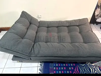 Grey Foldable Futon Mattress / Sofa Bed - Good Condition