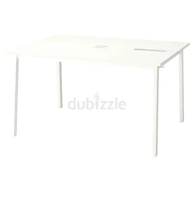 IKEA MITTZON White Conference Table 140x108x75 cm - Used