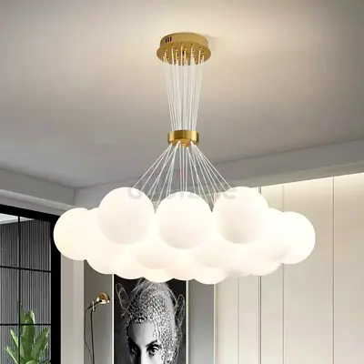 Modern Cloud Bubble Chandelier - Gold Finish