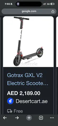 Gotrax GXL V2 Electric Scooter for Adult, 8.5 Solid Tire Max 12 Mile 15.5Mph Speed Powered By 250W