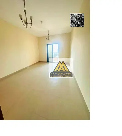 Studio for rent in Al Nuaimiya Towers C, spacious layout, American kitchen, balcony with open view, prime location close to services. AED 24,000 in 4
