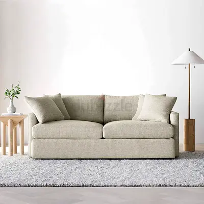 Crate and barrel Lounge deep Three seater sofa beige 93