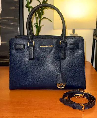 Michael Kors - Dillon Navy Blue Leather Tote Bag