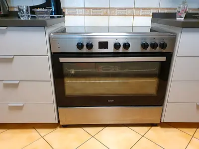 Candy freestanding stainless steel gas/electric range with oven